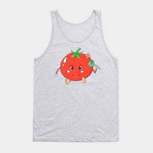 tomato funny cute cartoon fruit vegetable Tank Top